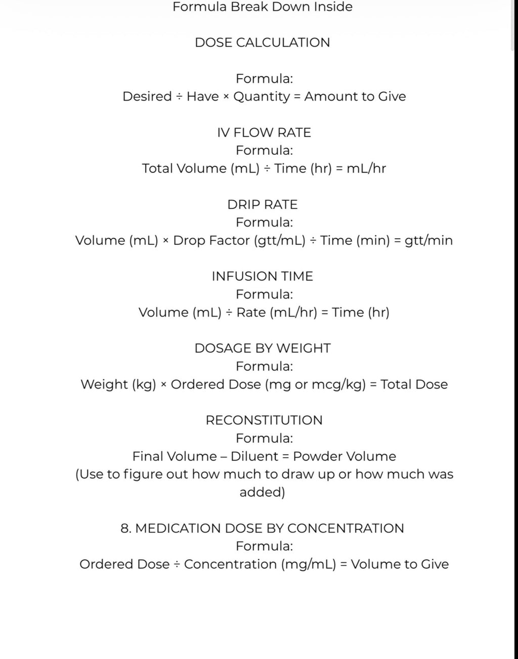 Med Math Made Easy to Understand