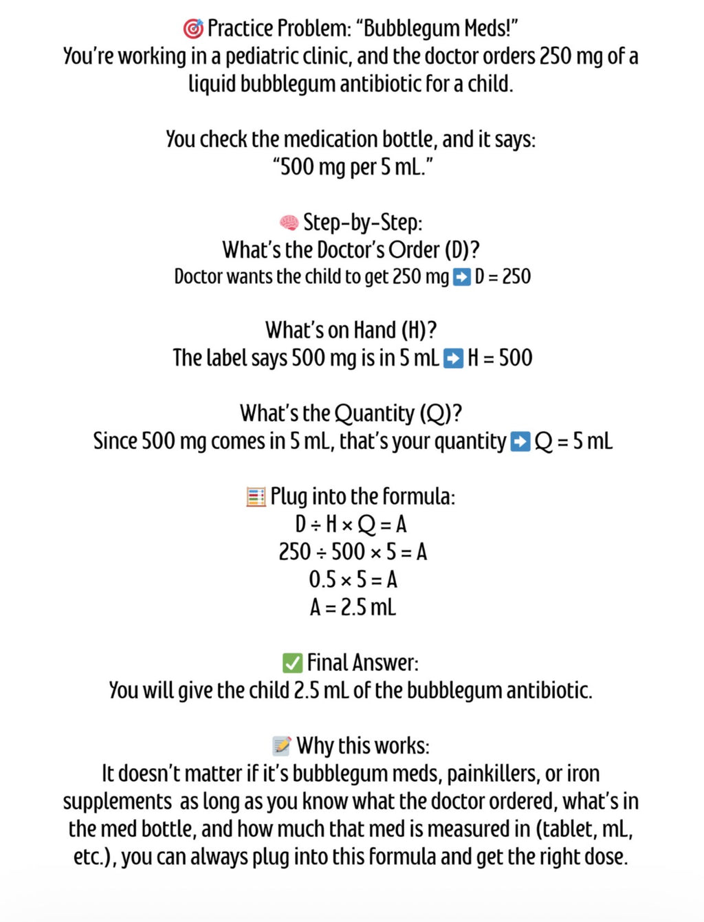 Med Math Made Easy to Understand