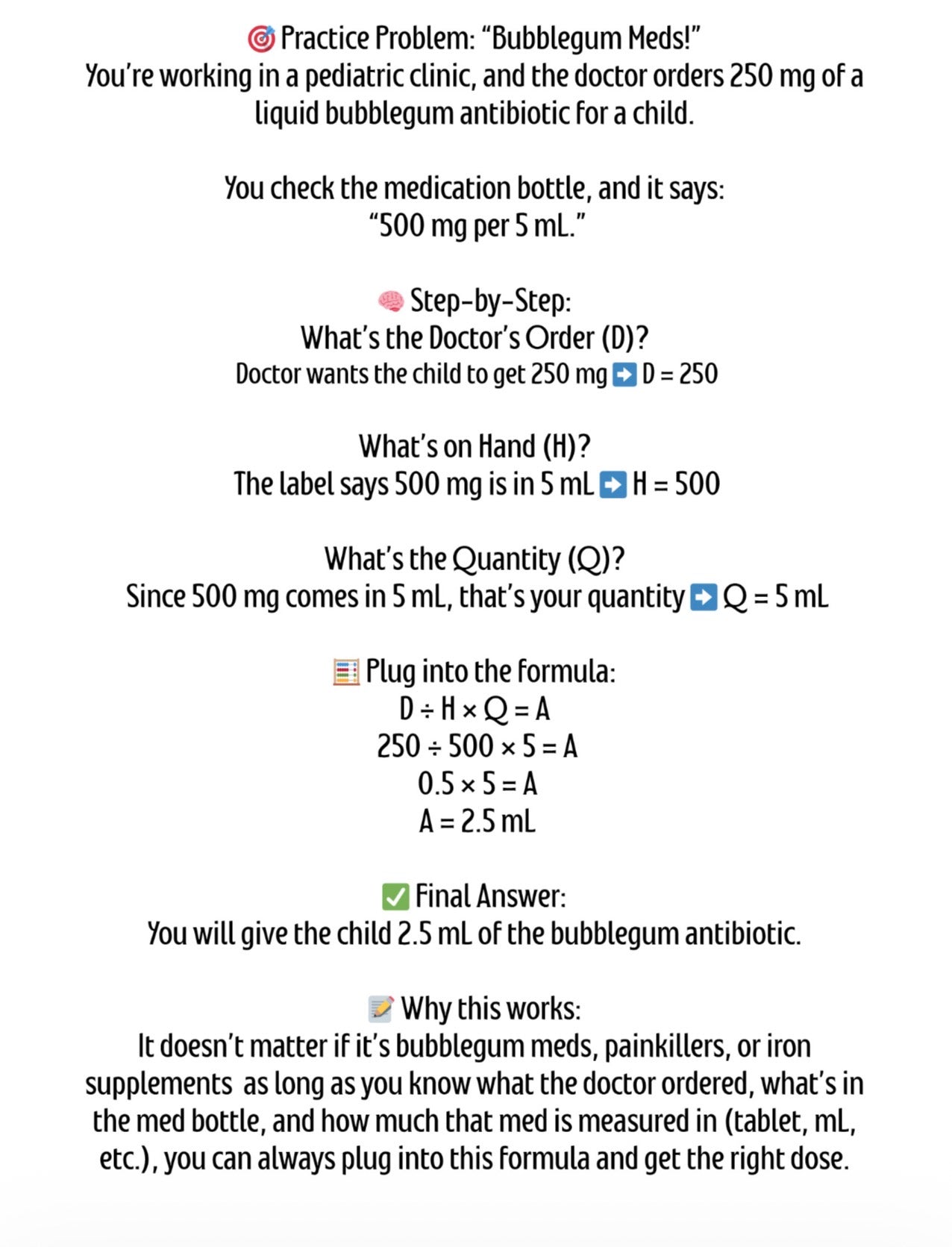 Med Math Made Easy to Understand